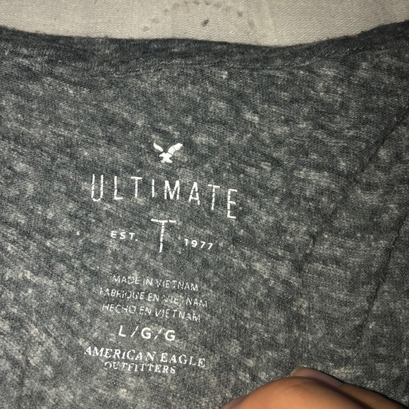 Basic Grey American Eagle T-Shirt - Picture 2 of 2